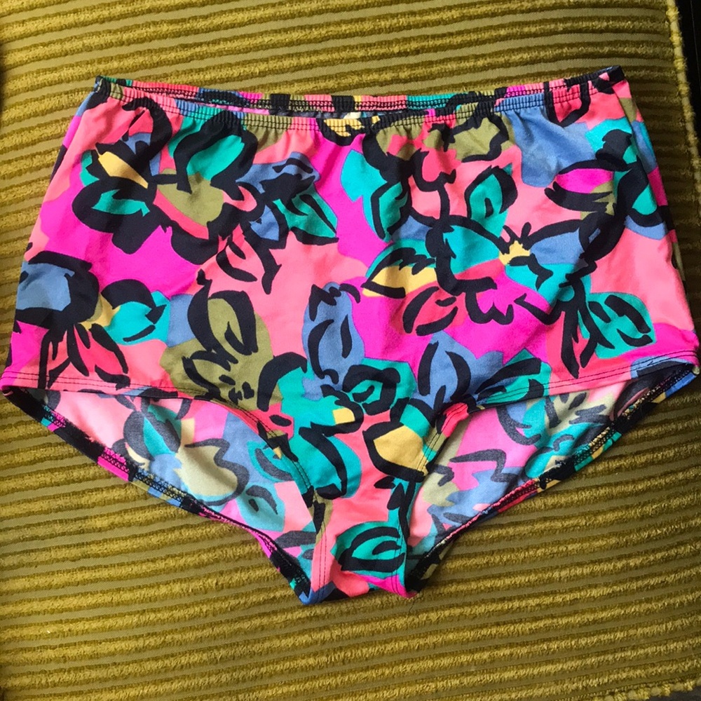 Vintage High Waisted Vibrant Bikini Bottoms size L